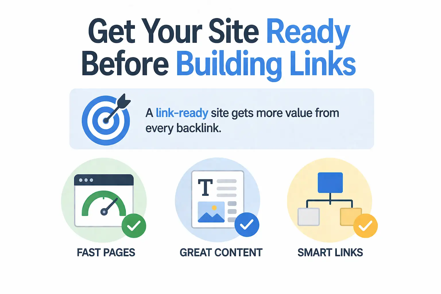 site ready before link building
