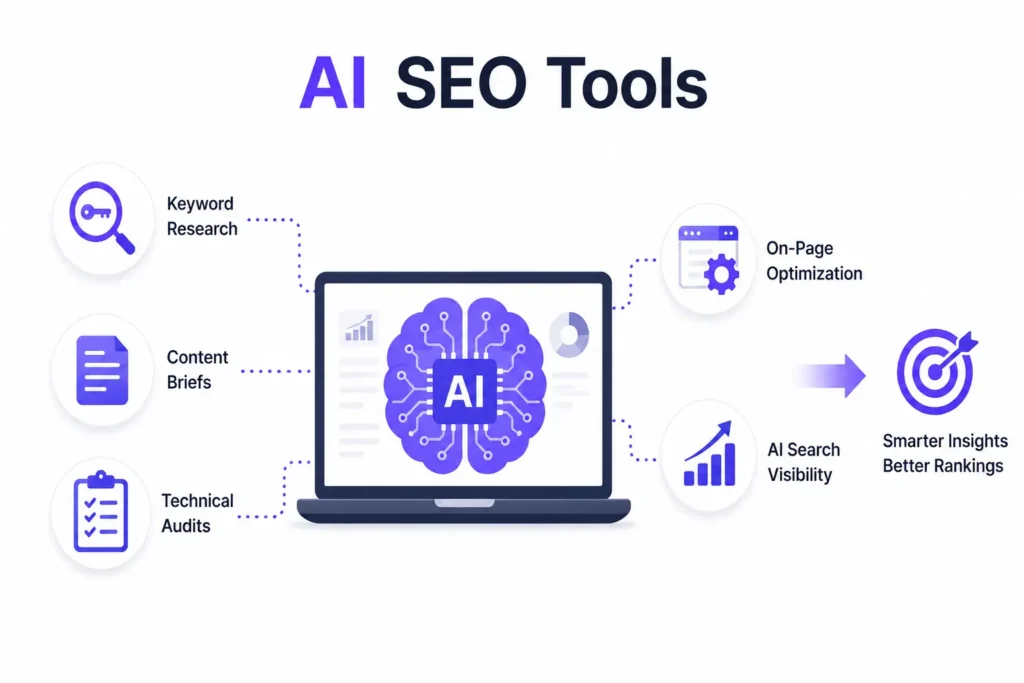 AI SEO tools infographic