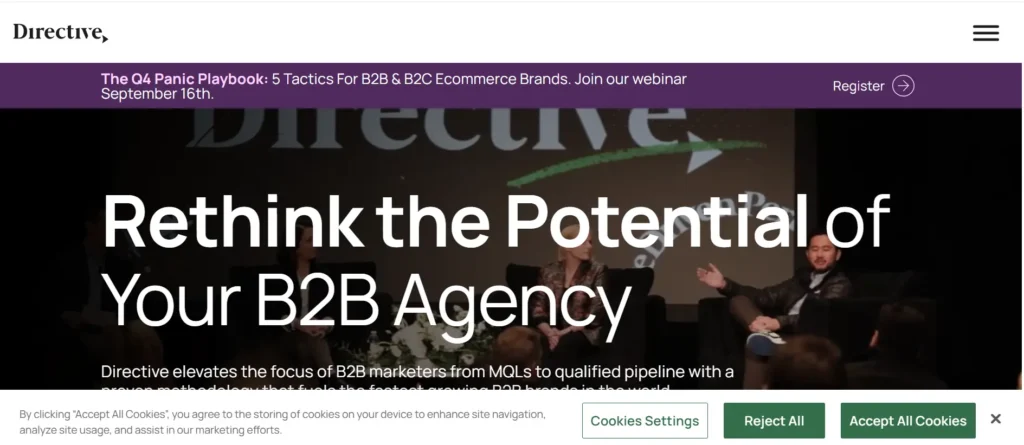 homepage of Directive Consulting