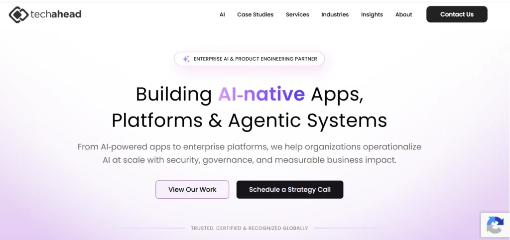 Home page of TechAhead
