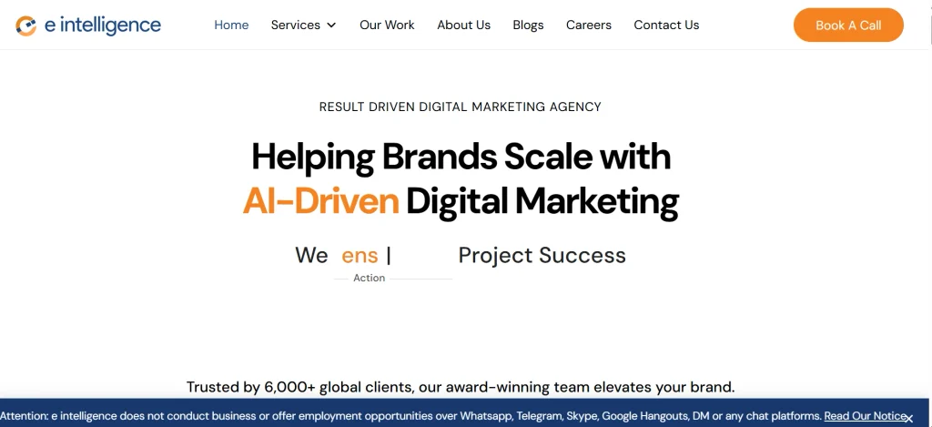 Home page of e intelligence