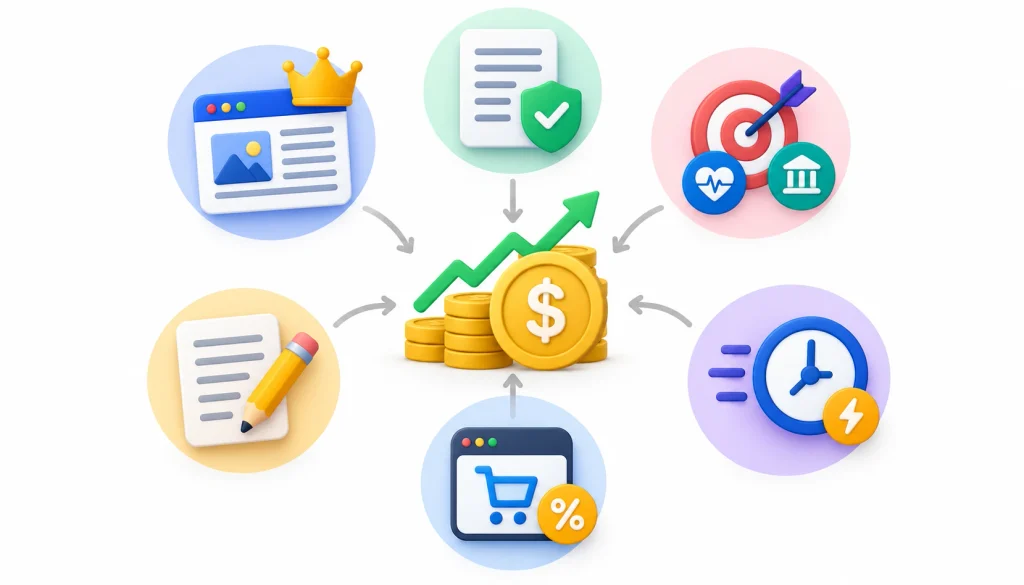 Factors affecting guest post and backlink pricing, including publisher reputation, readership, editorial standards, competitive niches, content writing, rush delivery, and platform fees.