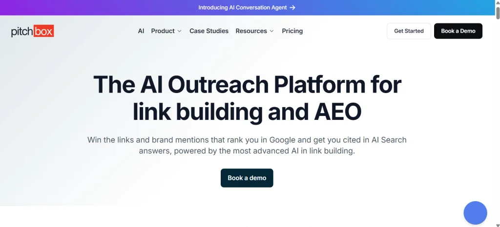 Home page of Pitchbox