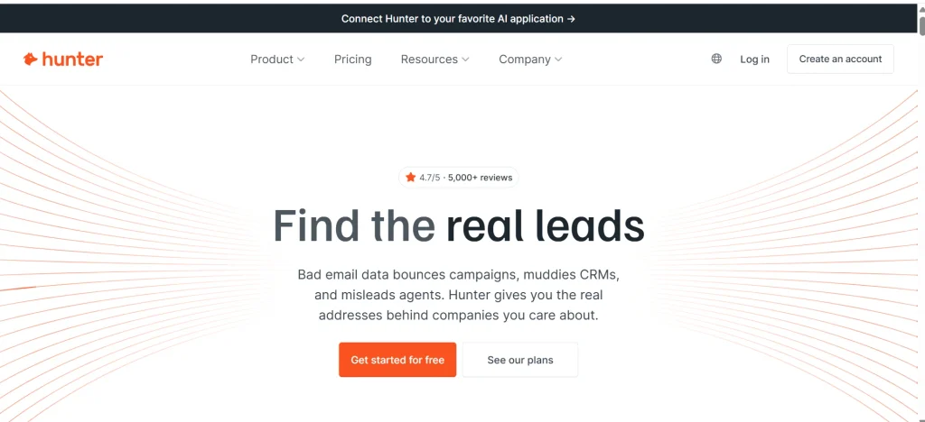 Home page of Hunter