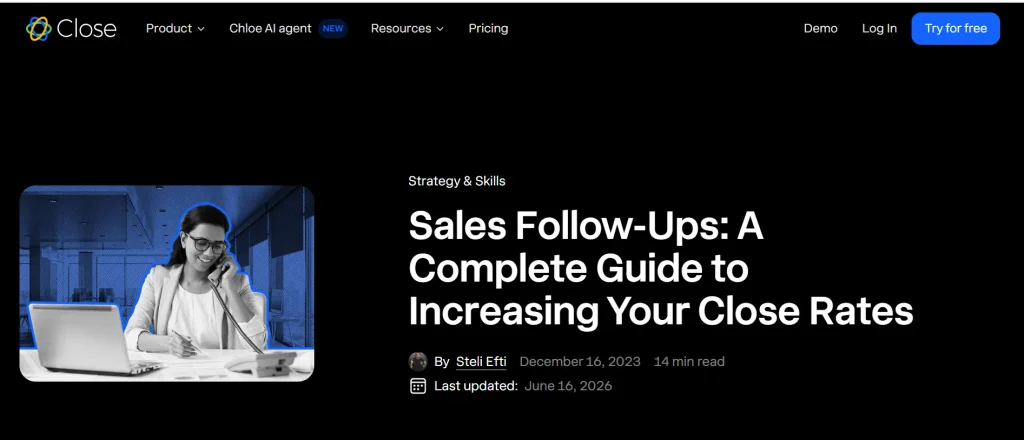 Home page of Close