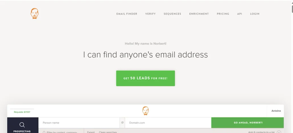Home page of Voila Norbert
